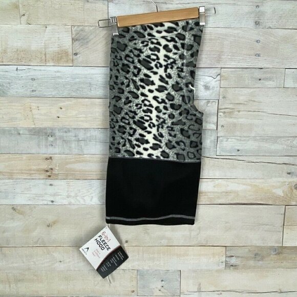 Arctic-X 6 In 1 Fleece Hood Black Animal Print OS - Picture 1 of 4
